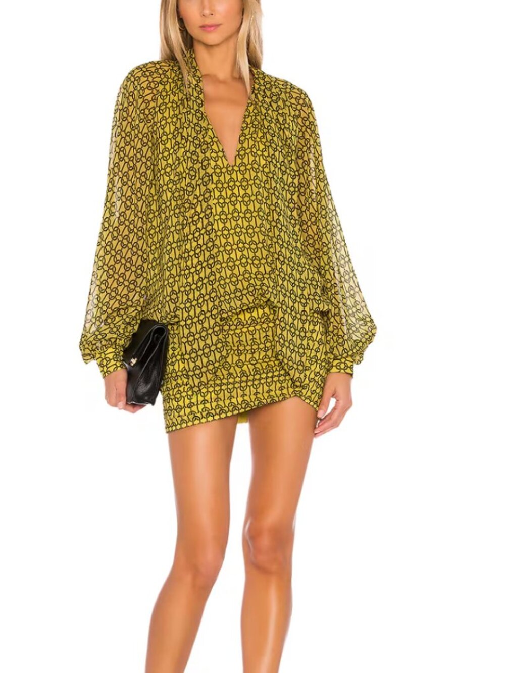 L'Academie - The Maelle Mini Dress Gold Chain